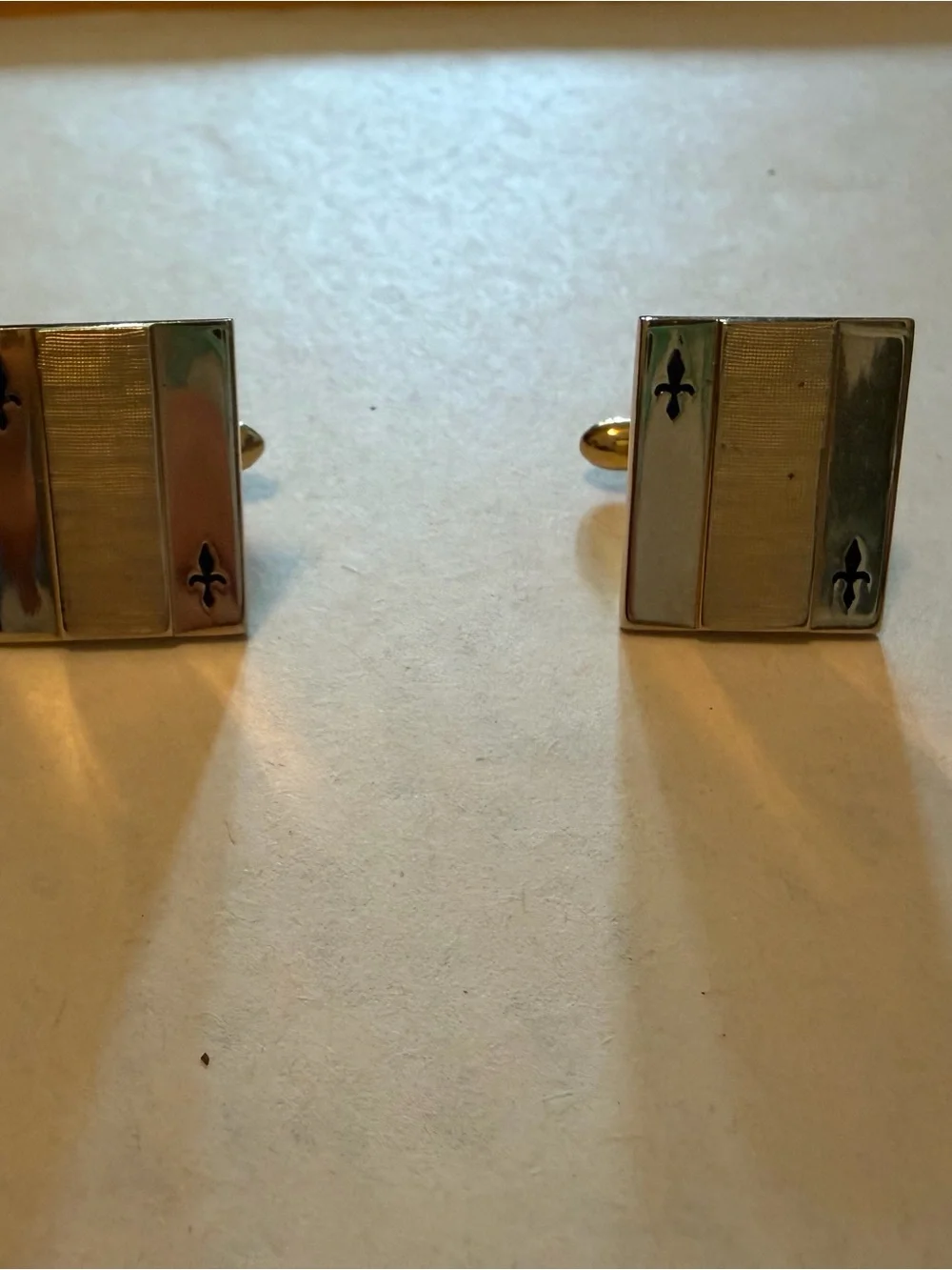 Vintage 1950’s Swank Fleur De Lis cufflinks, Gold color